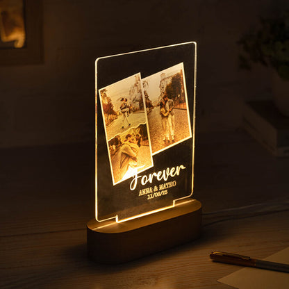 Lampe photo LED personnalisée