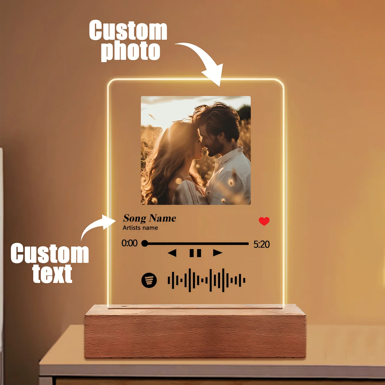 Lampe photo LED personnalisée